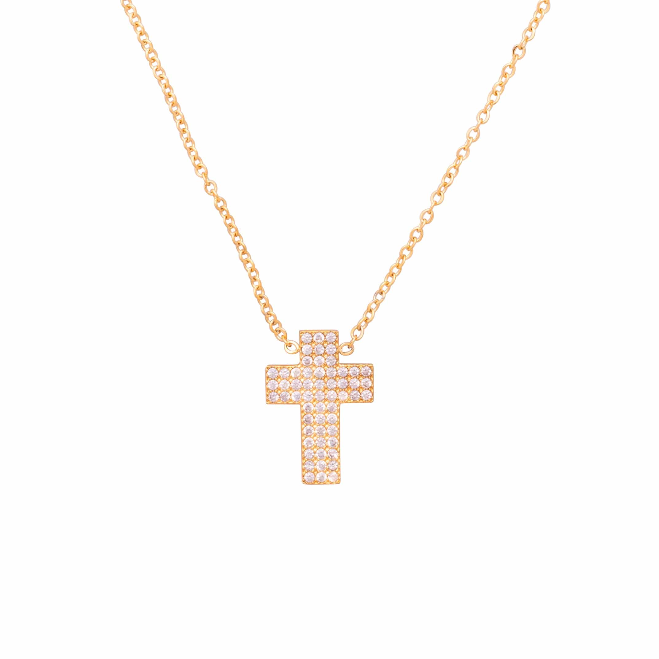 ACCIAIO 316 L COLLANA ORO COLLANA CROCE MICROPAVE