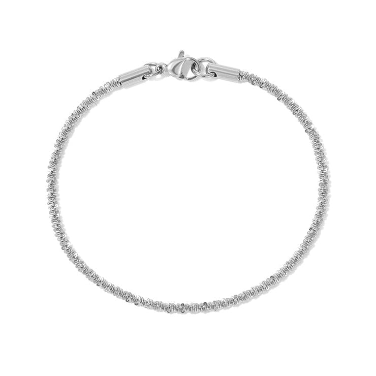 ACCIAIO 316L BRACCIALETTI 16CM BRACCIALE ACCIAIO DIAMANTATO