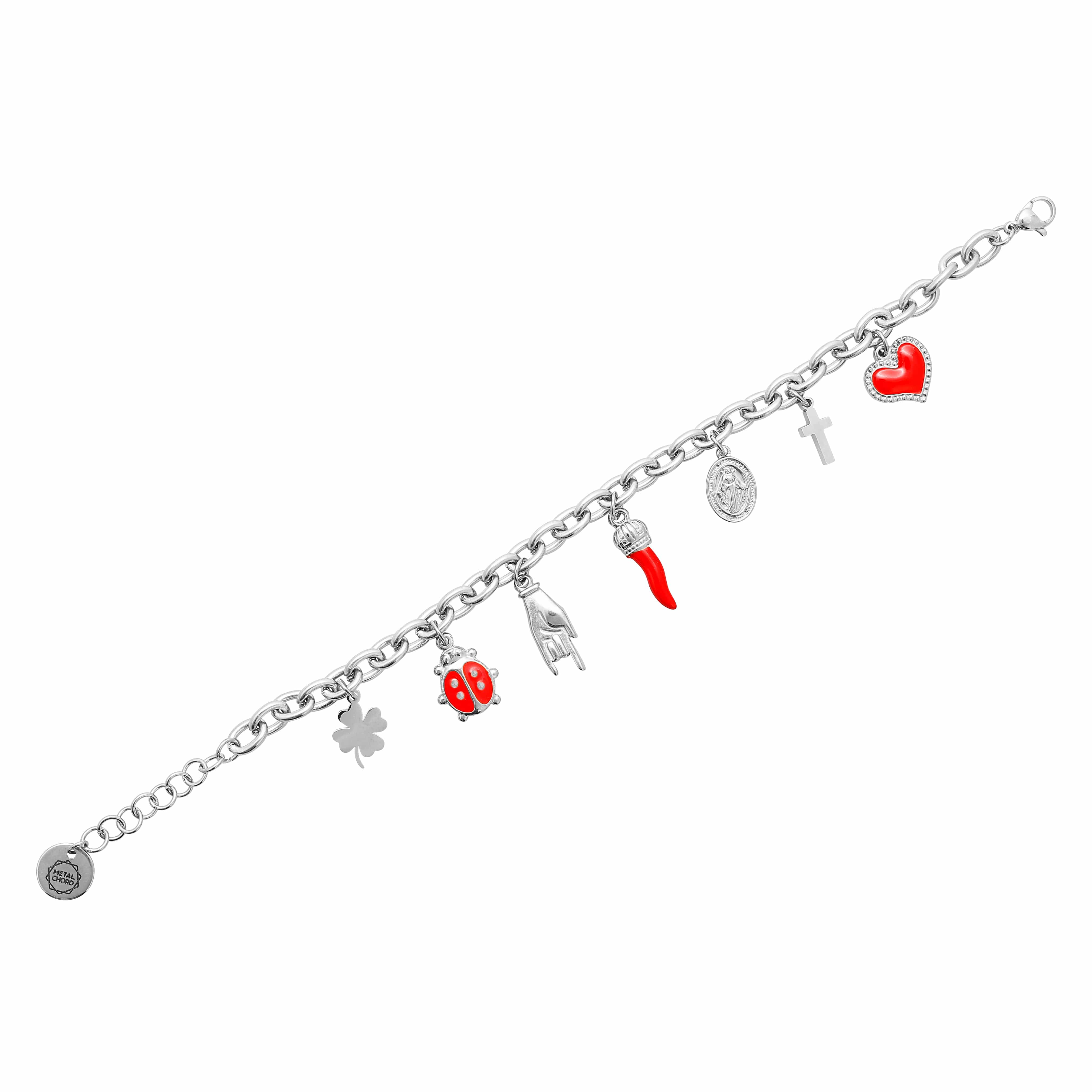 ACCIAIO 316L BRACCIALETTI BRACCIALE PENDENTI ANTISF*GA SMALTATI