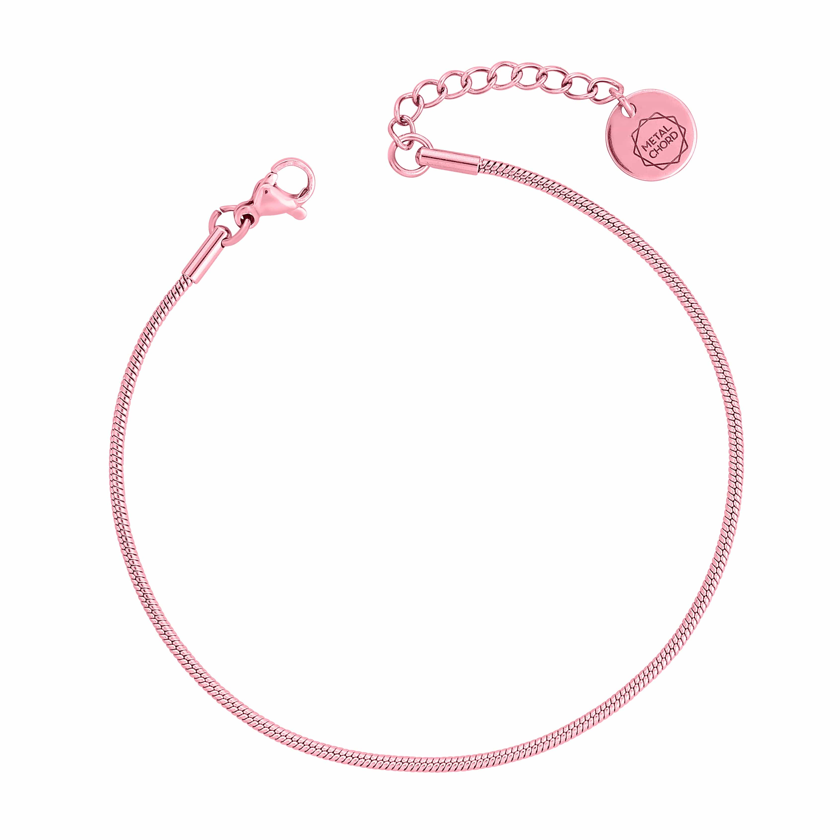 ACCIAIO 316L CAVIGLIERA ORO ROSA CAVIGLIERA SNAKE ROUND Ø 2MM