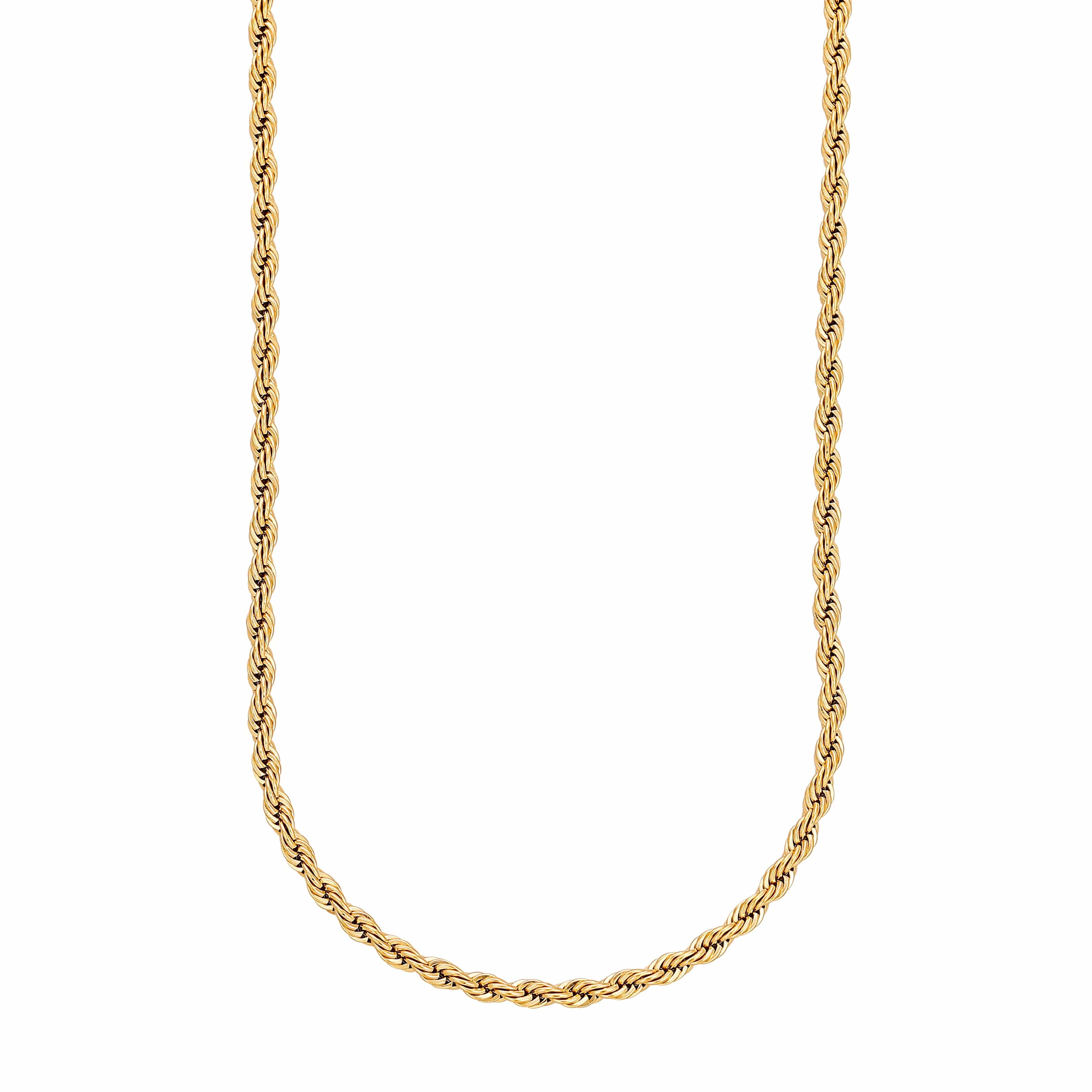 ACCIAIO 316L COLLANA ORO COLLANA CATENA TORCHON Ø 4mm