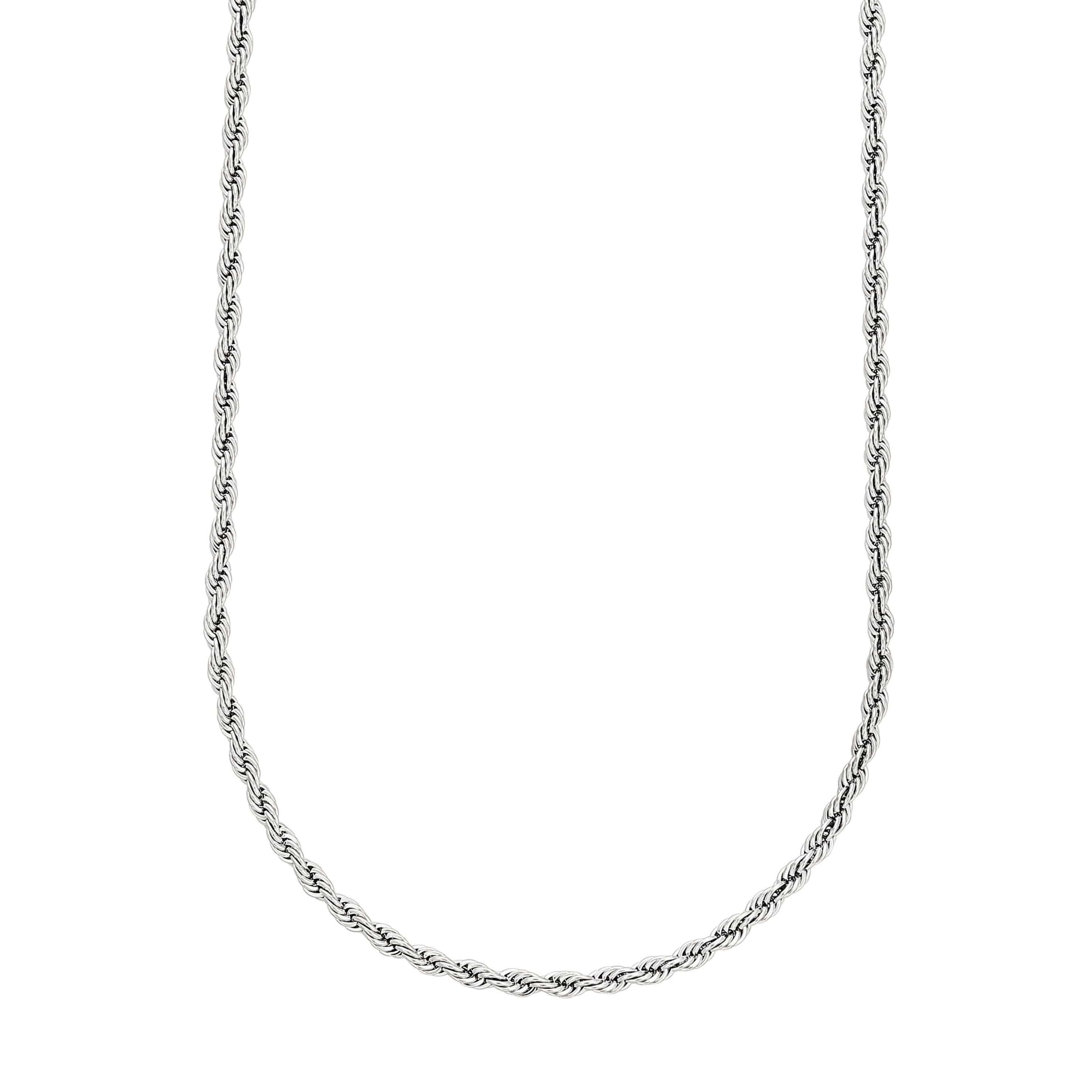 ACCIAIO 316L COLLANA SILVER COLLANA CATENA TORCHON Ø 3mm