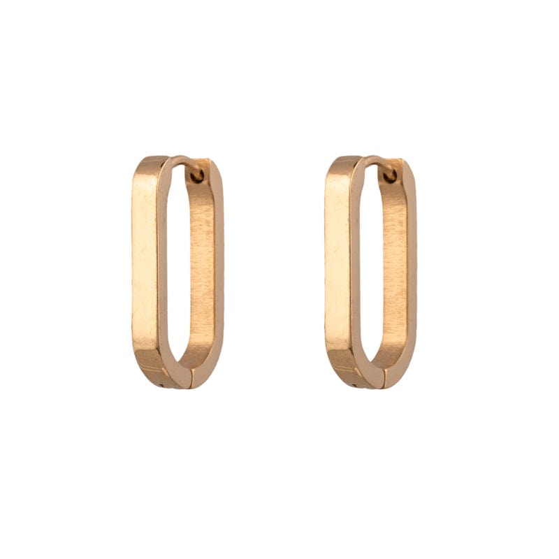 ACCIAIO 316L ORECCHINI COPPIA / ORO ORECCHINO ACCIAIO OVALE