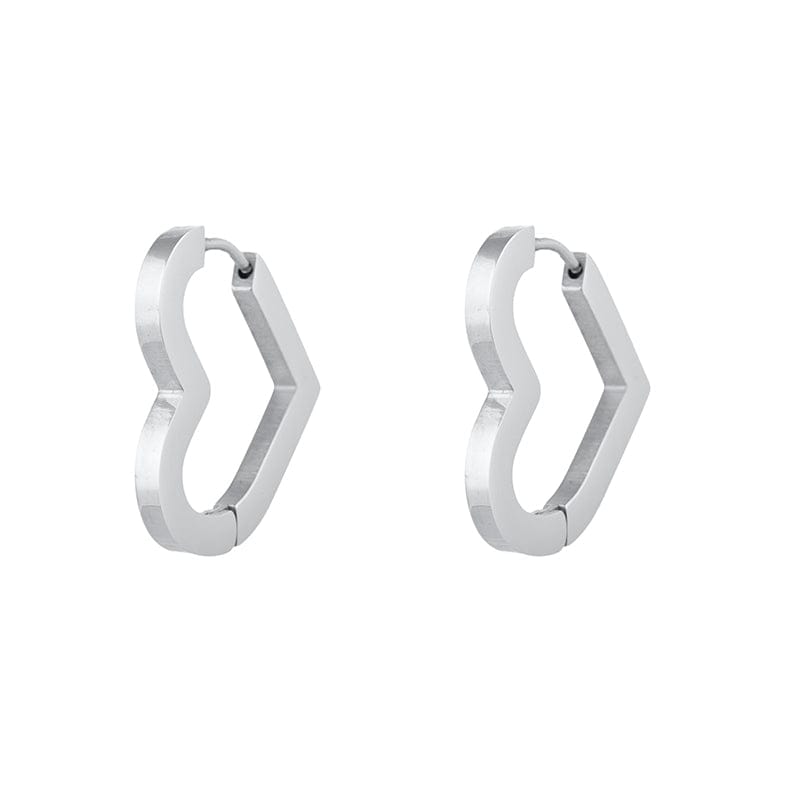 METAL CHORD ORECCHINI ORECCHINO ACCIAIO CUORE