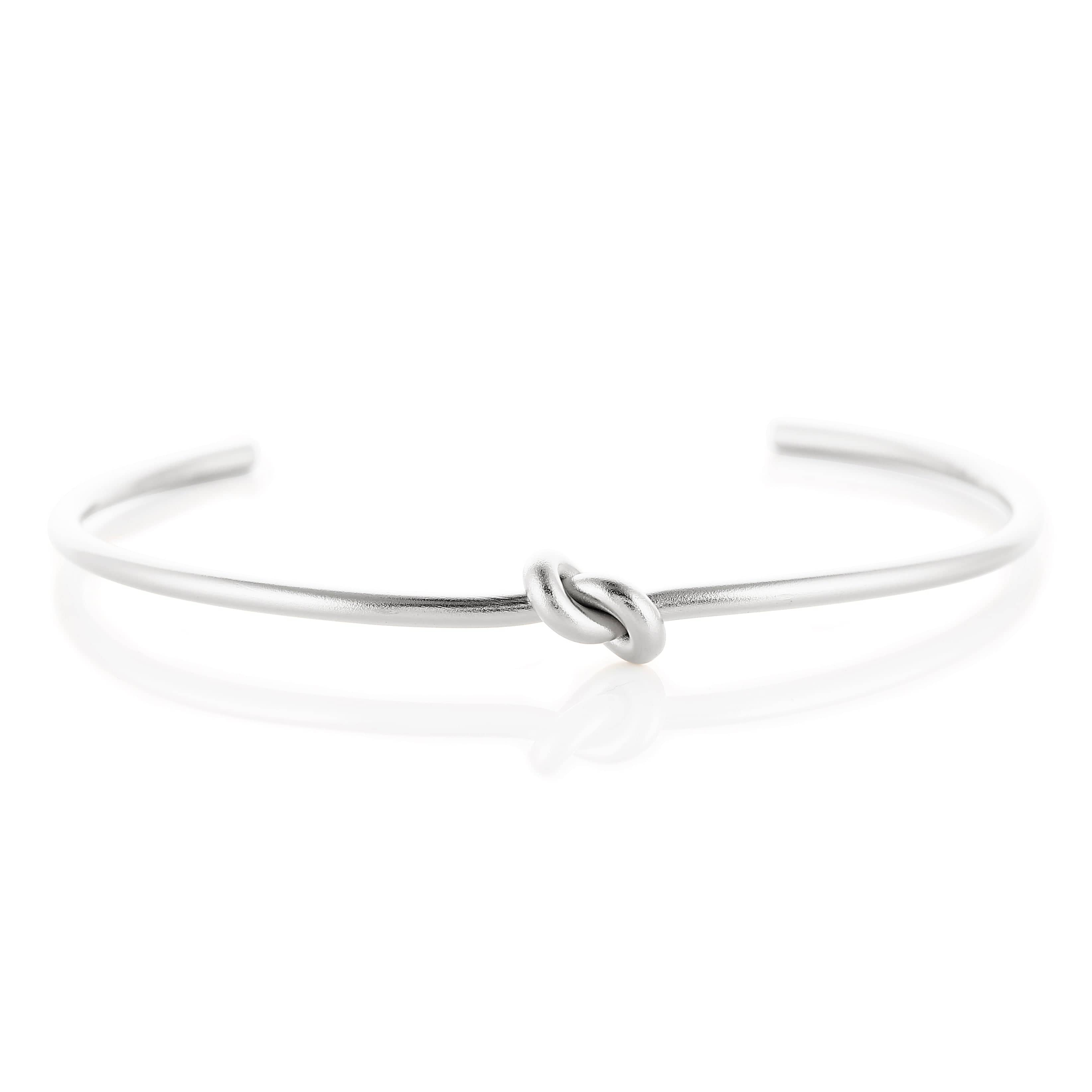 ACCIAIO 316L SILVER BRACCIALE RIGIDO NODO