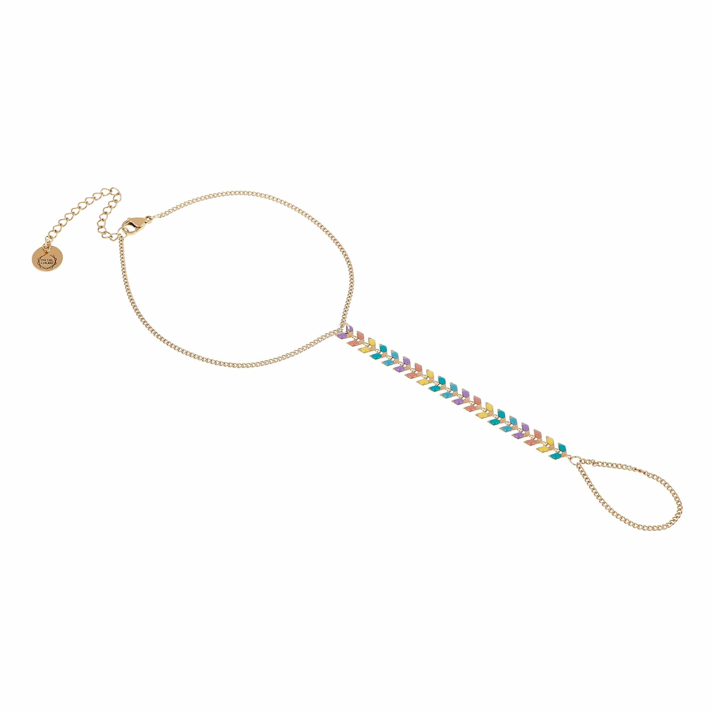 METAL CHORD BACIAPIEDE LISCA DI PESCE MULTICOLOR