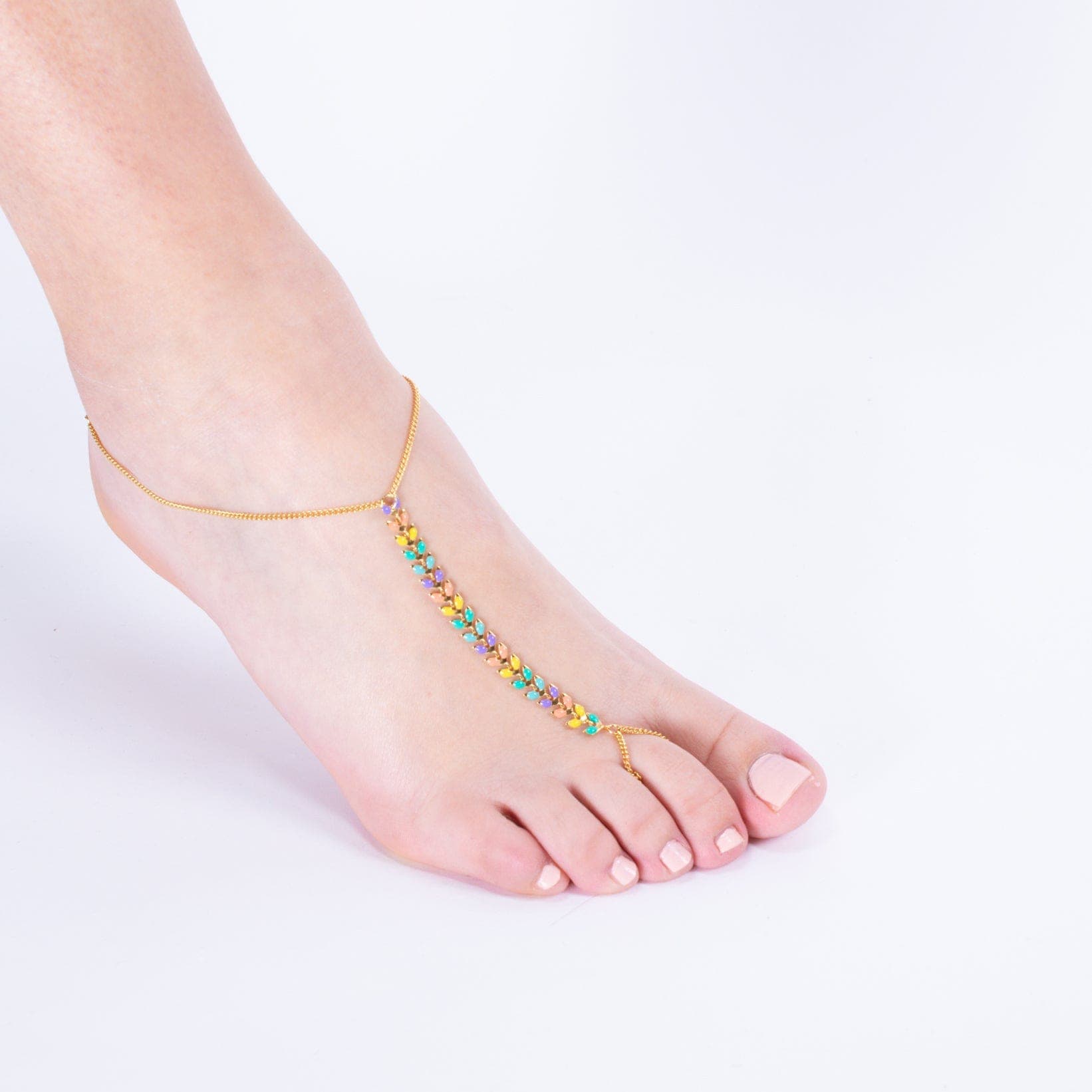 METAL CHORD BACIAPIEDE LISCA DI PESCE MULTICOLOR