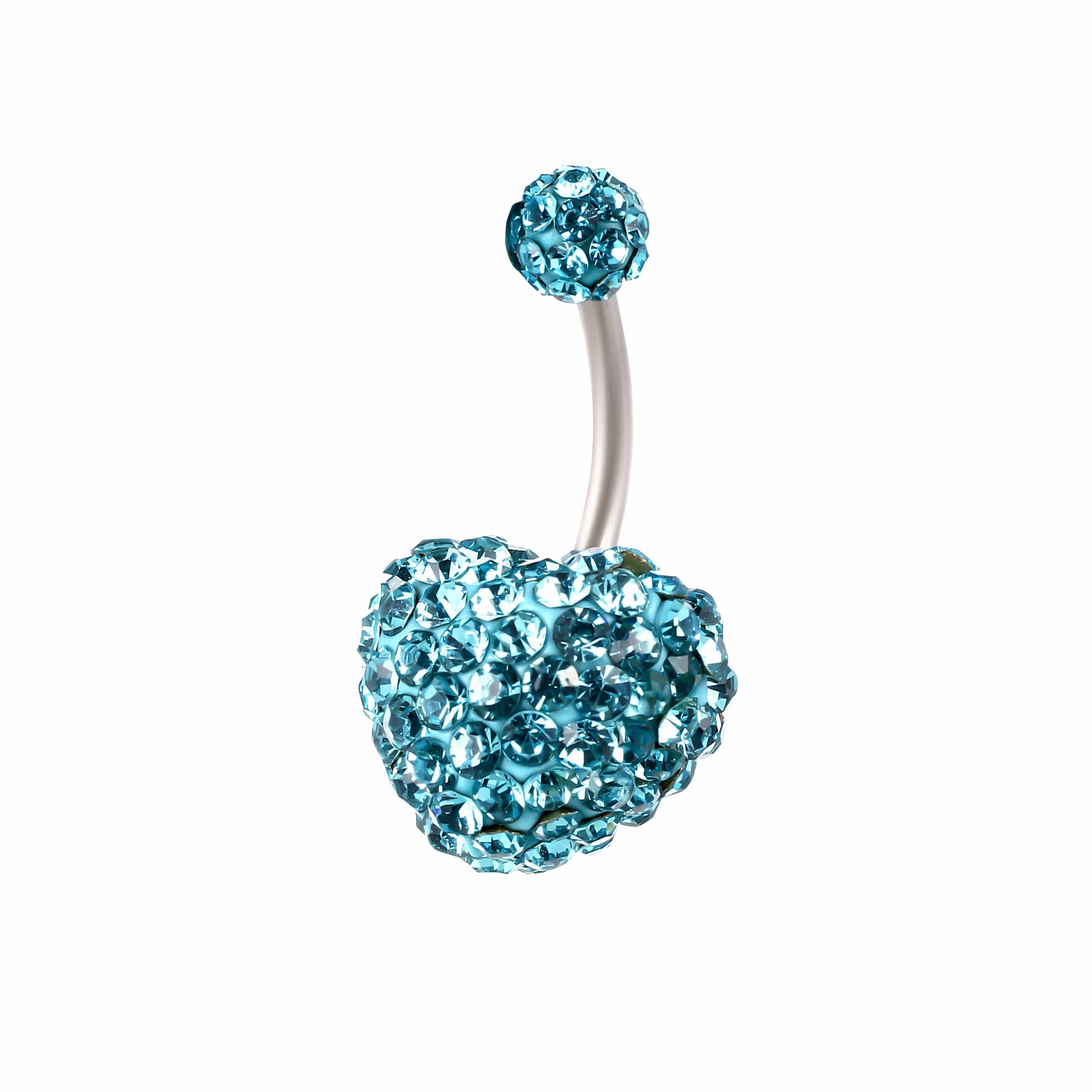 PIERCING NAVEL CUORE STRASS.