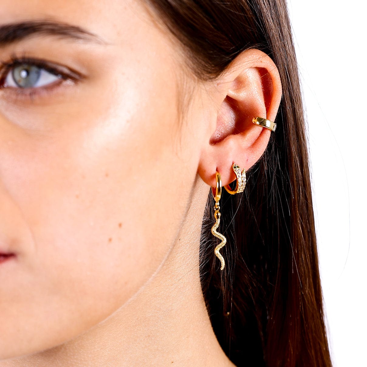 OTTONE MINI HOOPS SNAKE PUNTINATO