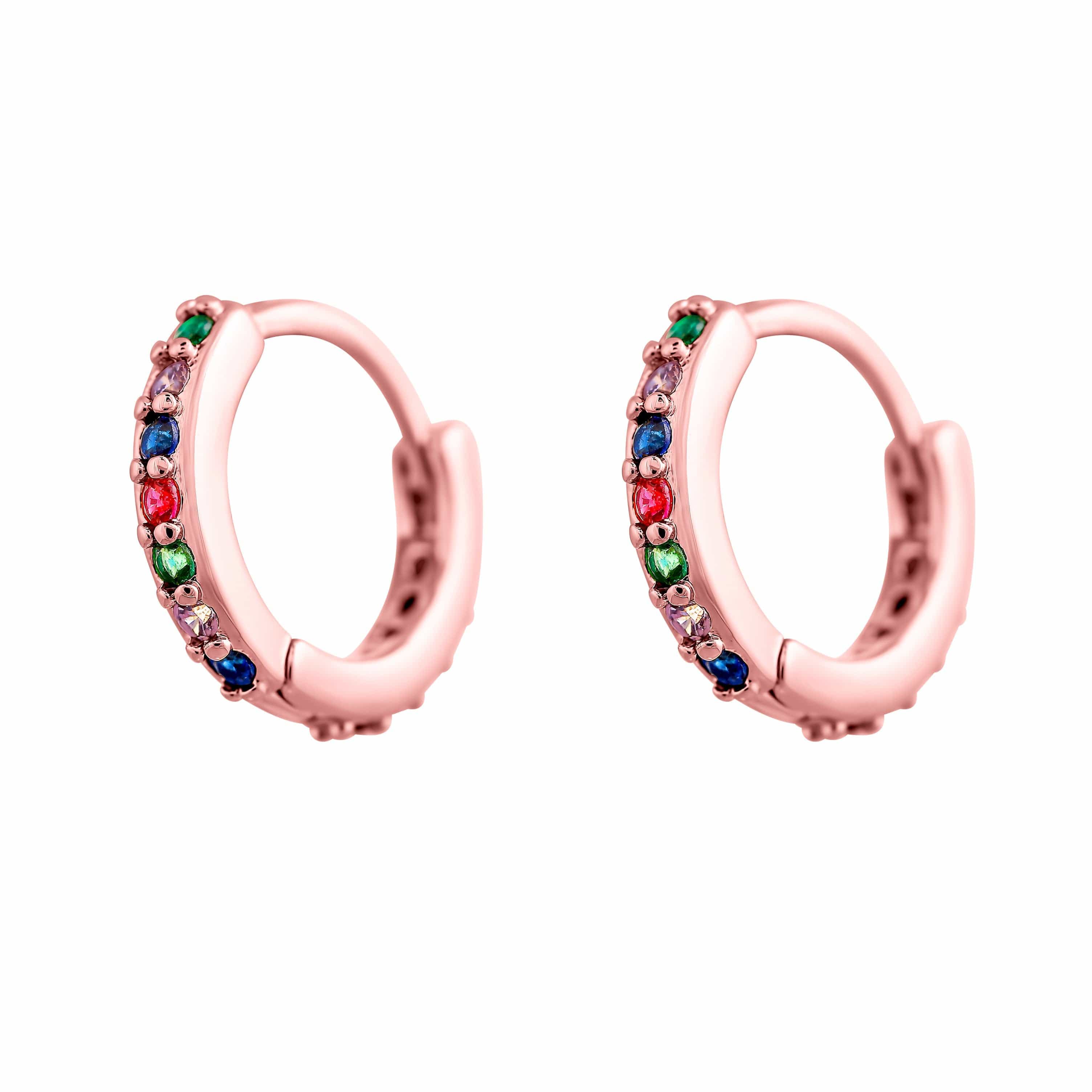 ACCIAIO 316L ORECCHINI BOCCOLINA HELIX ORO ROSA 10mm-8mm-6mm