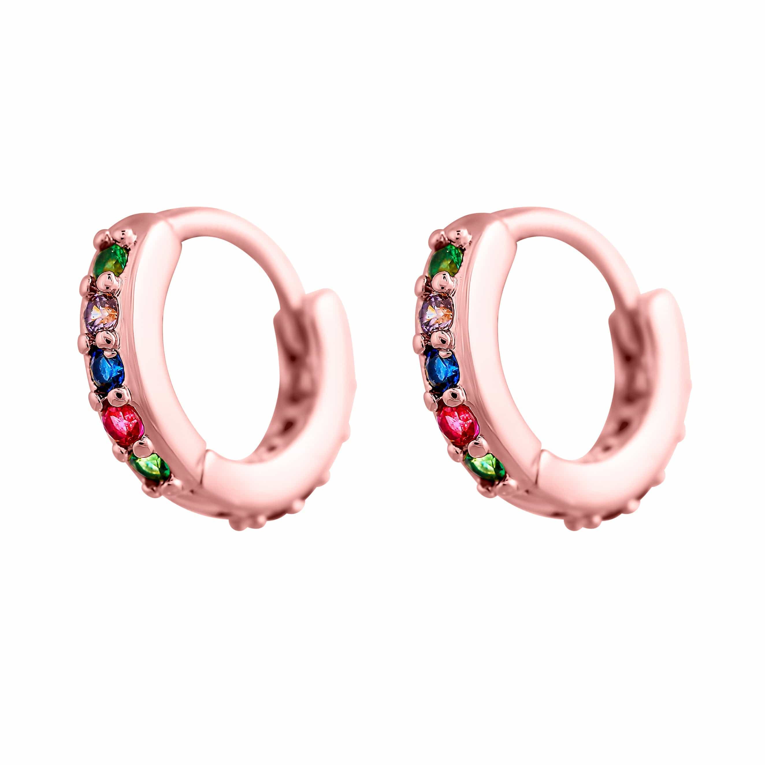 ACCIAIO 316L ORECCHINI BOCCOLINA HELIX ORO ROSA 10mm-8mm-6mm