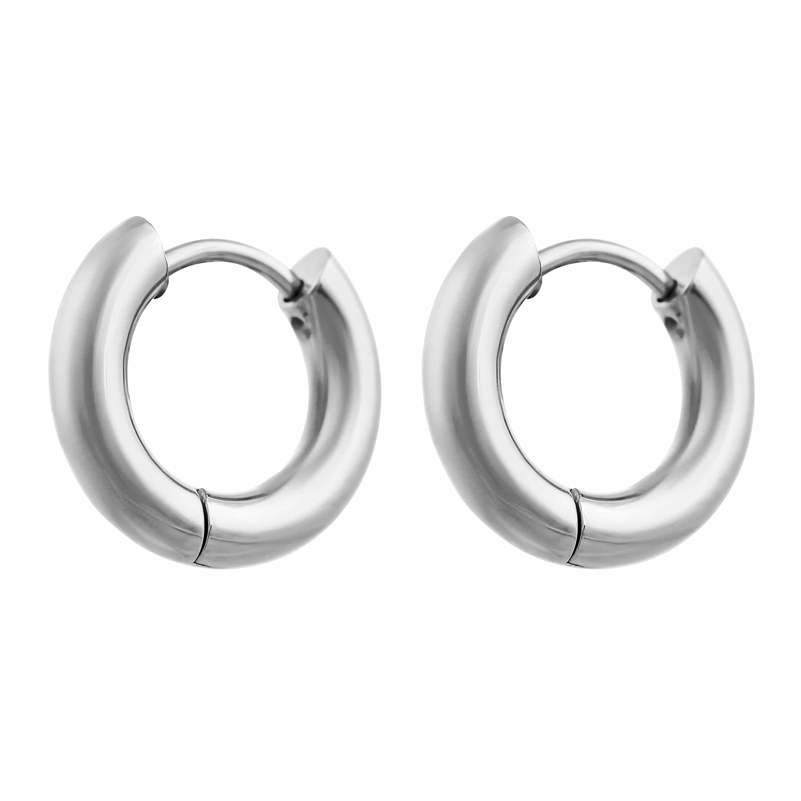 ACCIAIO 316L ORECCHINI SILVER / 8mm / COPPIA ORECCHINO HELIX ACCIAIO CERCHIO 3mm