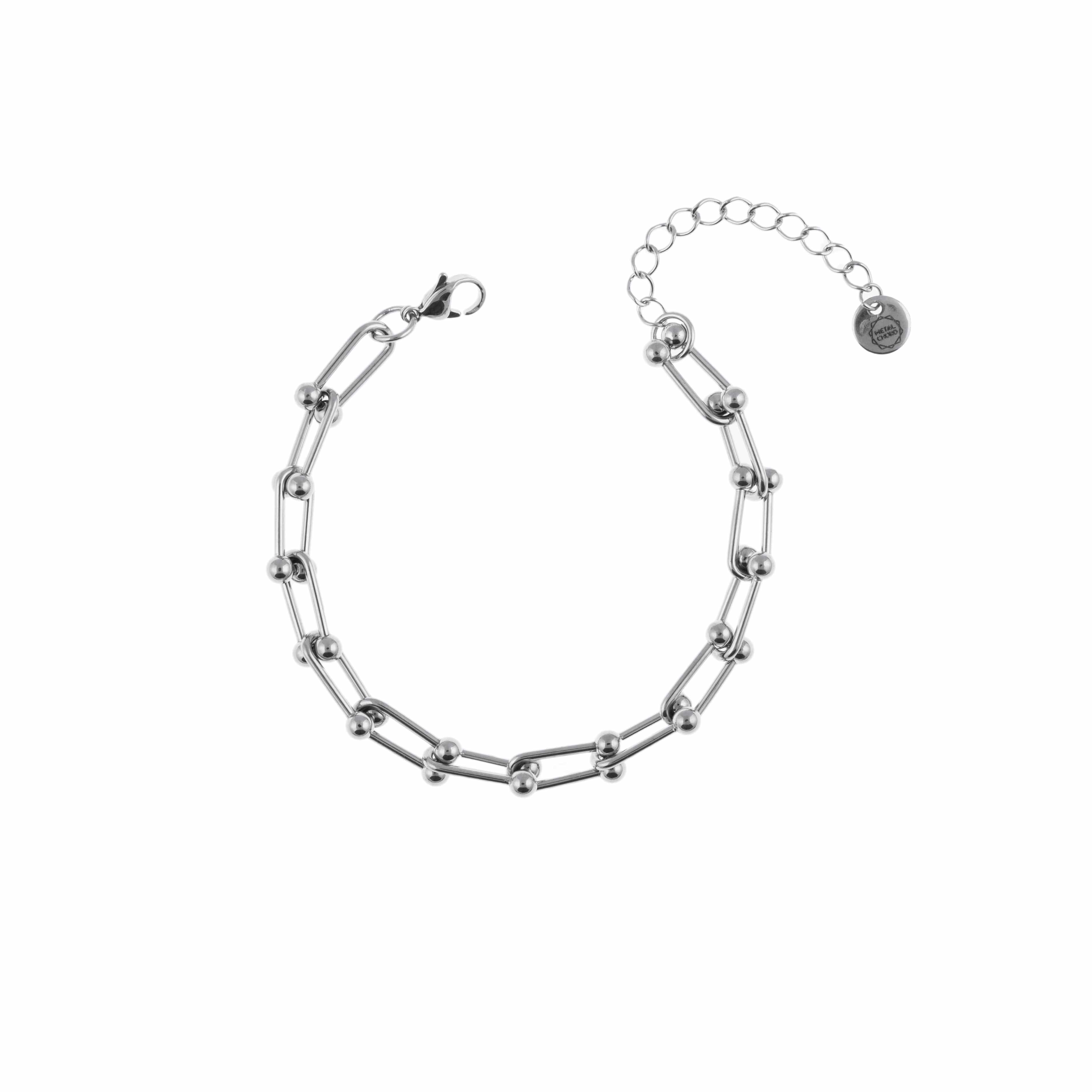 BRACCIALE CATENA MAGLIA SFERA.