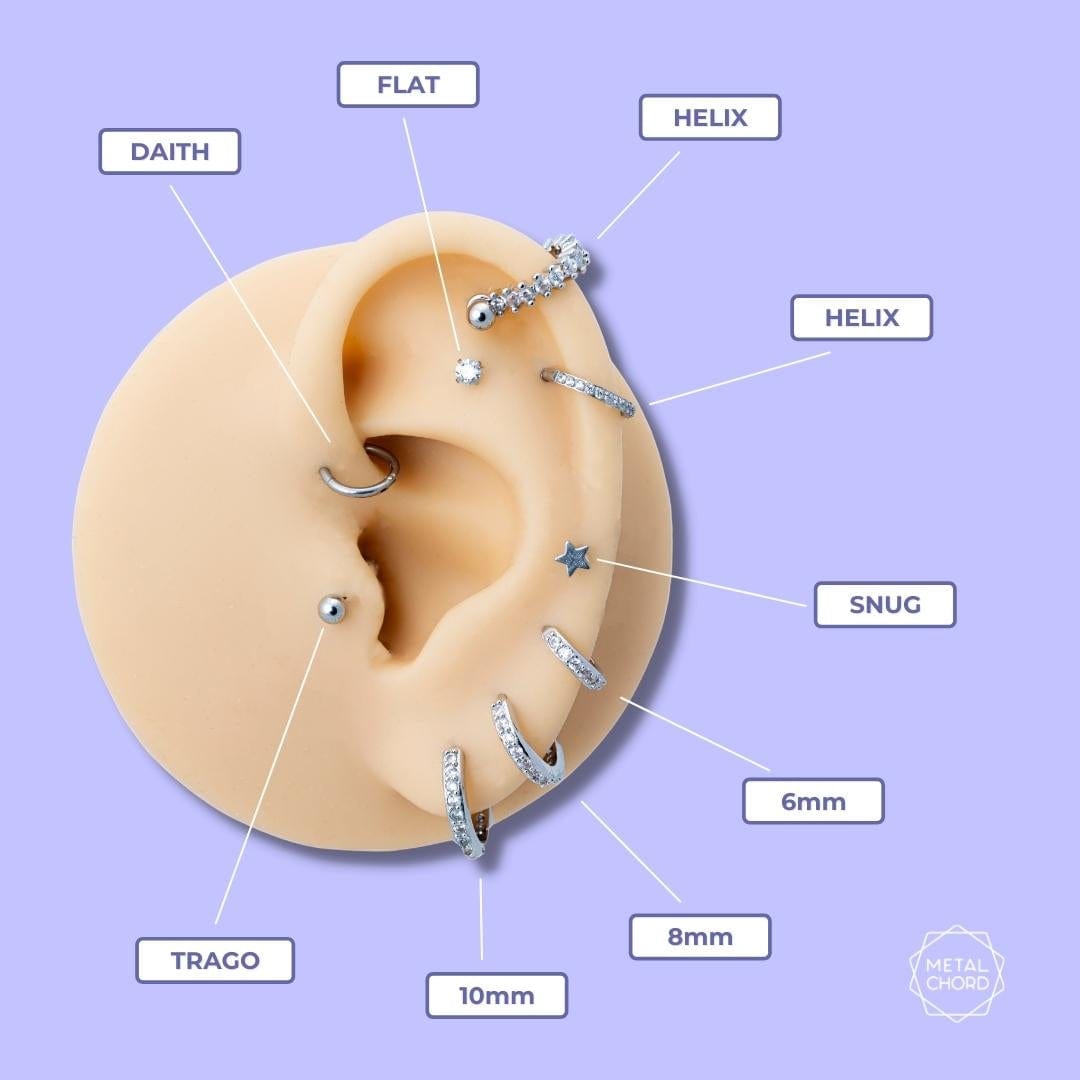 PIERCING BARRETTA SFERA 7 ZIRCONI.